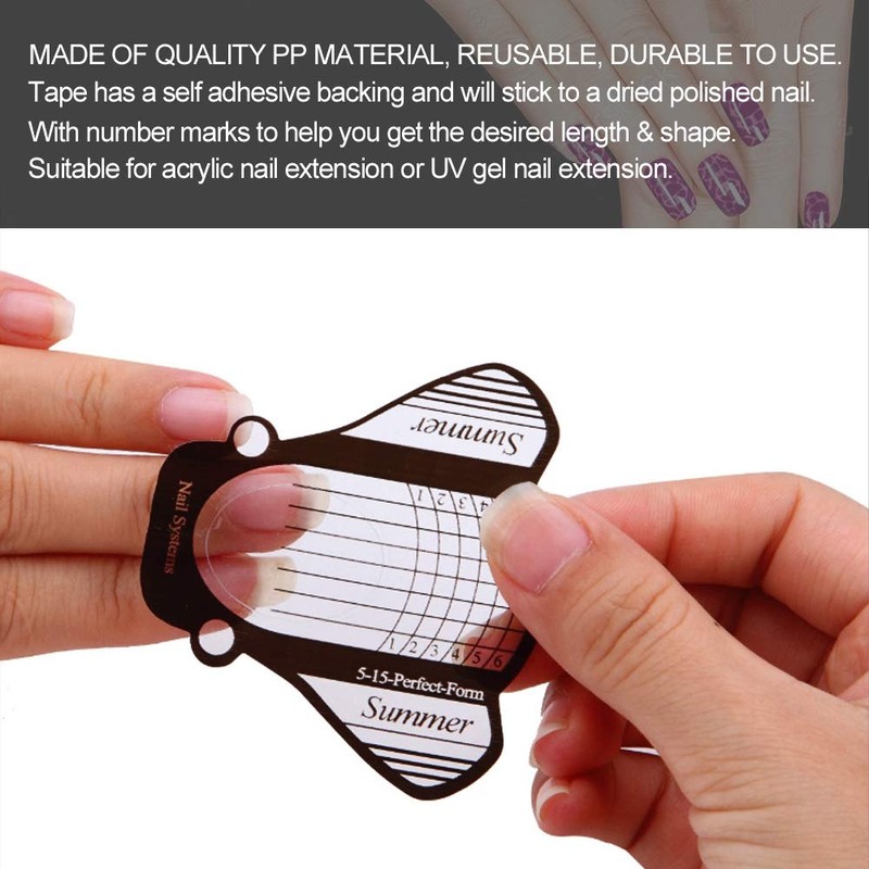 100pcs Nail Art Tips Extension, Nail Art Transfer Sticker Form