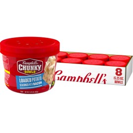 Campbell's Chunky Soup, Loaded Potato Seasoned with Bacon, 15.25 oz Microwavable Bowl (Case of 8)