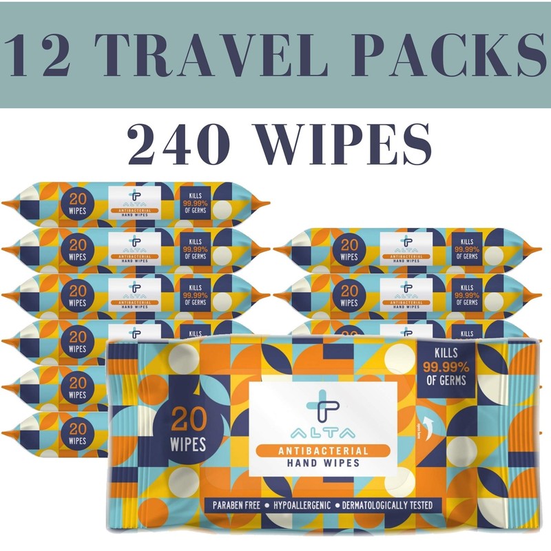 ALTA + Alcohol Free Hand Sanitizing Wipes, Travel Size, 20