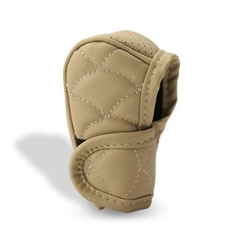 LAINLOY Car Gear Shift Knob Cover, Leather Protector Sleeve for Stick Shift Knob, Universal Breathable Car Shifter Cover, Fits Most Manual Automatic Vehicles SUVs Trucks (Beige)