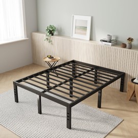 Novilla Queen Bed Frame, 14 Inch Metal Platform Bed Frame Queen Size with Storage Space Under Bed, Heavy Duty Steel Slat Support, Easy Assembly, No Box Spring Needed