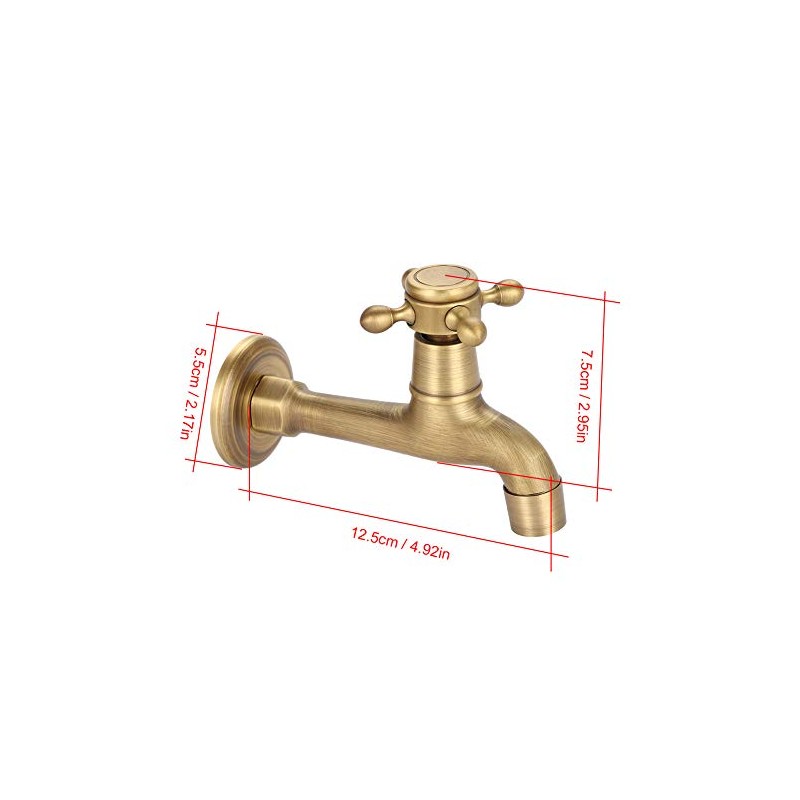 Water Faucet Long Faucet Antique Brass Single Cold Water Tap