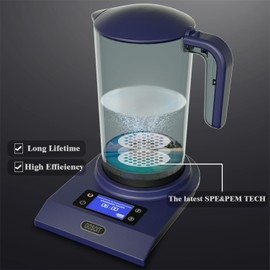 Hydrogen Alkaline Water Machine Generator Maker,Hydrogen Alkaline Water Pitcher Dispenser Ionized Water LED Display and Smart Touch Operation,Used for Home and Office 2000m(Blue Black)