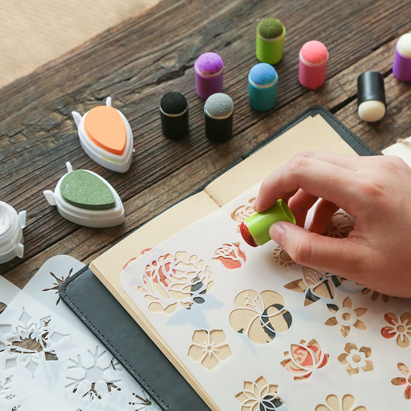 40 Pcs Finger Sponges Daubers Fingertip Concealer Brush Craft Painting