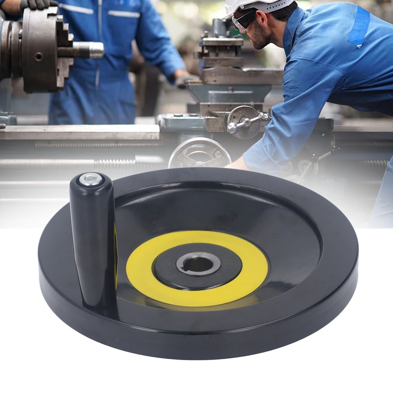 Revolving Handle Hand Wheel 18x200mm Backside Corrugated Hand Crank Handwheel