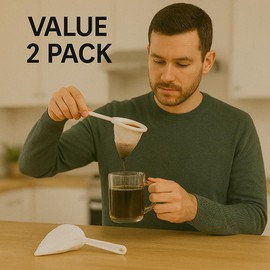 2-Pack Colador De Cafe Flannel Cloth Filter - Reusable, Sustainable, and Easy to Use for Rich, Smooth Brews Experience Cuban Spanish-Style Coffee
