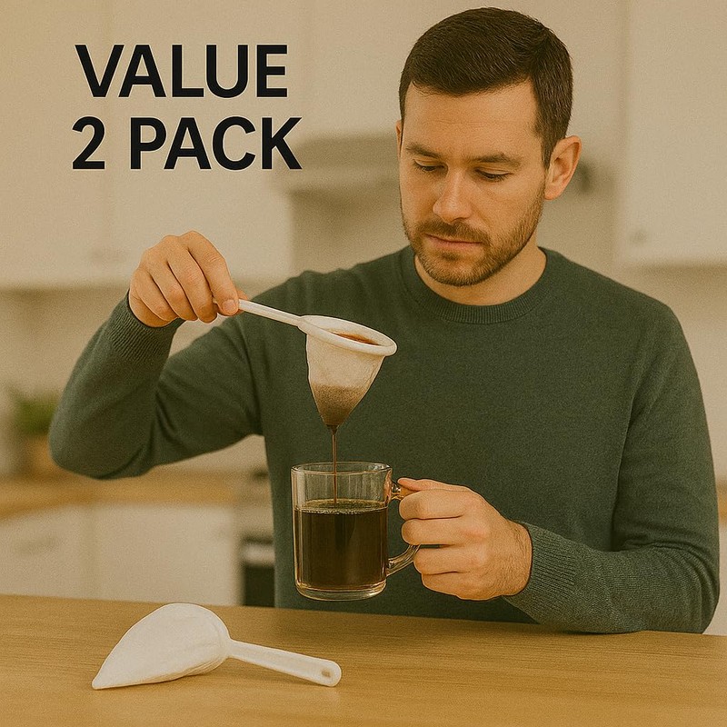 2-Pack Colador De Cafe Flannel Cloth Filter - Reusable, Sustainable,