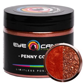 Eye Candy Pigments Premium Copper Mica Powder - Penny Copper (50gr) - for Epoxy, Resin, Soap, Paint, Woodworking, Acrylic Pouring, Bath Bombs, Fishing Lures - DIY Arts and Crafts Additive