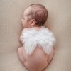 Holibeat Holibeat 0-6M Baby Christmas White Fairy Feather Angel Wings