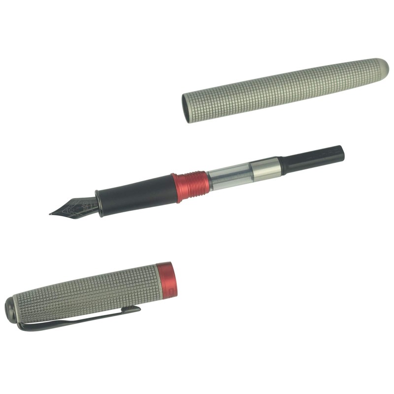 Jinhao HongYun 75 Fountain Pen, Chiseled Silver, Fine Nib With