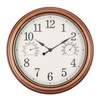 Vigorwise 12inch Outdoor Clocks Plastic Waterproof Wall Clock with Temperature