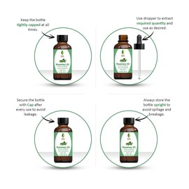 SVA ORGANICS SVA Rosemary Essential Oil C 1 Fl Oz C 100% Natural Rosemary Oil for Hair, Face, Skin Care, Diffuser, Aromatherapy, Scalp, Body Massage, Soap and Candle Making C with Dropper