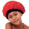 Donna Gorro Satén Dormir Niños Pelo Suave Ducha Color Rojo