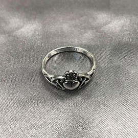 925 Sterling Silver Irish Claddagh Ring with Celtic Knot and Love Heart Design 7