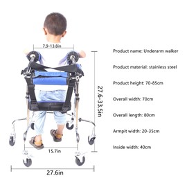 Walkers for Seniors Walker Children with Cerebral Palsy,Height-Adjustable Mobile Walker,Rollators 6 wheeS seat Disabled Assistive Equipment rollator Walker, Durable Mobility Aid., Blue