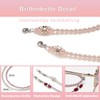 Eyglajdd 1 Piece Glasses Chain Women's Acrylic Beads, White