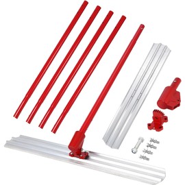 Bull Float Concrete Tools, 48"×8" Magnesium Aluminum Alloy Concrete Float with 4 Combinable Handles, Finishing Bull Float Bull Concrete Kit for Concrete Finishing