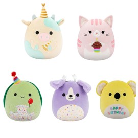 Squishmallows 2025 Original 8-Inch Happy Birthday Squad Plush - Collectible Soft & Squishy Mini Stuffed Animal Toy - Add to Your Squad - Gift for Kids, Girls & Boys (Deontay Retriever)