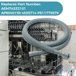 AEM74333101 Drain Hose Assembly for LG Dishwasher Models Such As LDF5545ST LDF5545WW LDP6797BD LDP6797ST LDT5665BD LDT7797ST Replace AP6040158 4505714 PS11775879