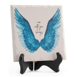 LukieJac Memorial Gifts In Loving Memory Of Loved One Mother Father Gifts Sympathy Gifts For Loss Of Mom Bereavement/grief/condolence/remembrance Gifts Angel Wing Funeral Home Decor Wodden Sign Plaque