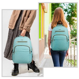 YAMTION Backpack Women,15.6 Inch Laptop Backpack for Business Work Office College,Light Green