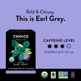 Choice Organic Teas Black Tea Variety Pack Sampler - Includes English Breakfast, Earl Grey, and Cocoa Mint Puerh Teas - Fair Trade - Compostable - 48 Organic Black Tea Bags (Pack of 3)