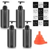 Pack of 4 500 ml Pump Dispenser Bottles, Refillable Empty