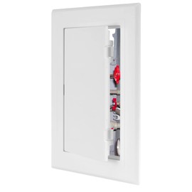 100x150mm Access Panel Inspection Hatch Cover ABS Plastic Paintable Easy Access Doors for Drywall Wall Plasterboard Ceiling Electrical Plumbing Fuse Box Cover Cabinet Roof Wires Meters Pipes Flush Fit