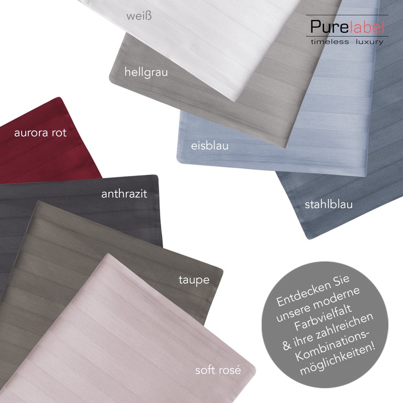 Pure Label Mako Satin Damask Striped Cushion Cover 40 x