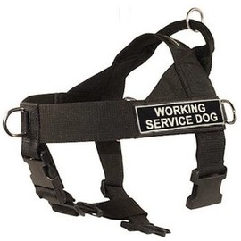 DT Universal No Pull Dog Harness, Working Service Dog, Black, X-Large, Fits Girth Size: 36-Inch to 47-Inch