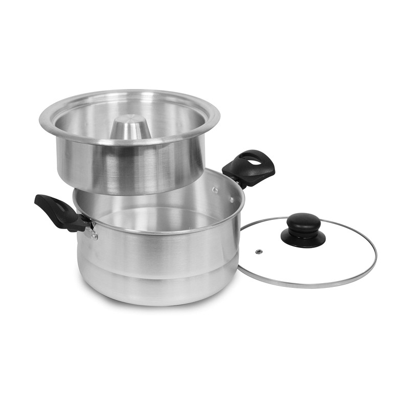 Bene Casa - Aluminum Flan Mold Double Boiler with Glass