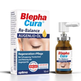 BlephaCura Re-Balance Eyelid Oil 10 ml with Aloe Vera Extracts, For Gentle Care of Dry and Irritated Skin on the Eyelid, Care for the Eyes