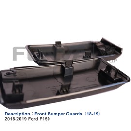 WXQP F150 Front Left Right Bumper Guards Bumper Insert Plastic Pads Cover Caps Parts for Ford F-150 2018 2019
