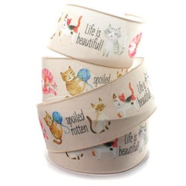 Ribbon Traditions Cats Life Wired Ribbon 2 1/2" x 25 Yards
