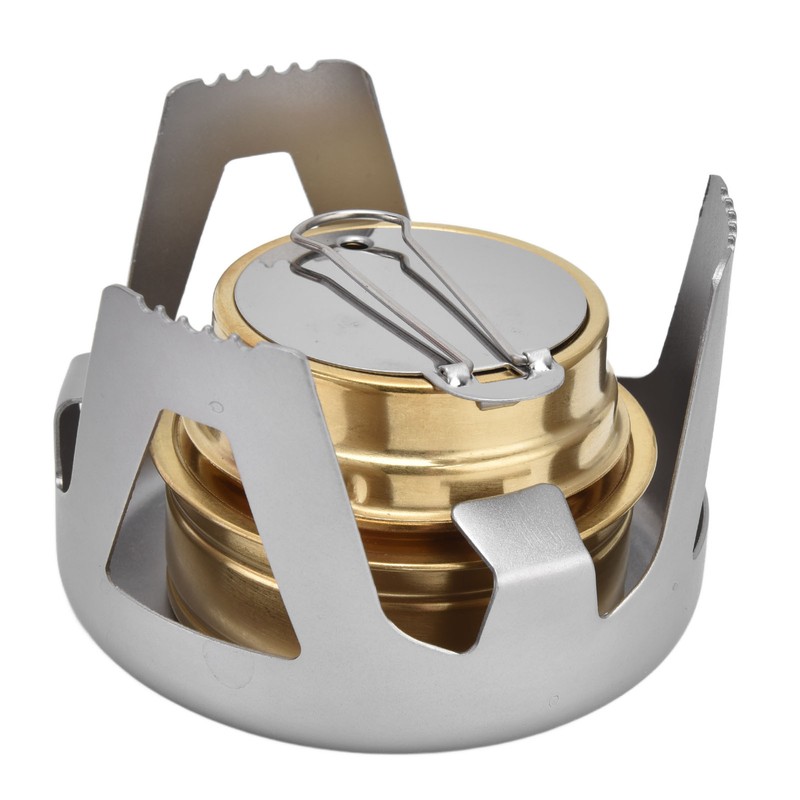 Camping Stove Windproof Vaporizable Portable Liquid Spirit Stove with Stand