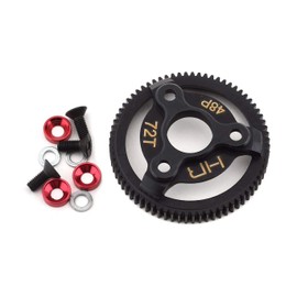 Hot Racing STE872 Hardened Steel Spur Gear (72t 48p)(Red) - Traxxas