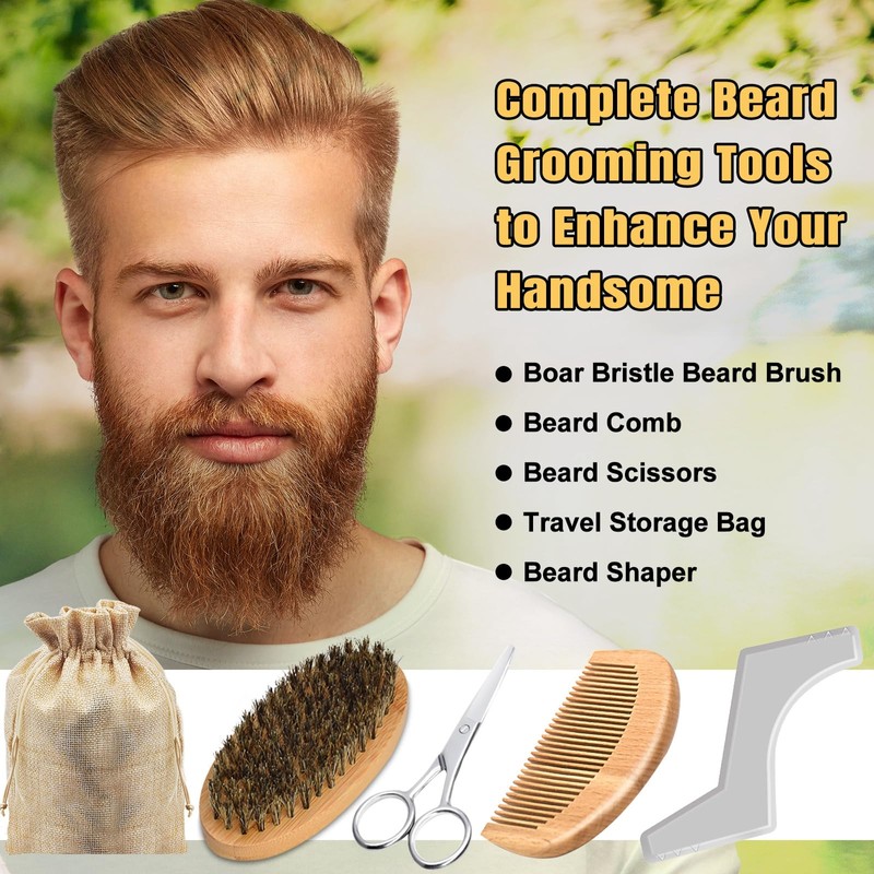 Dad Gift Christmas, Beard Care Set for Men with Beard
