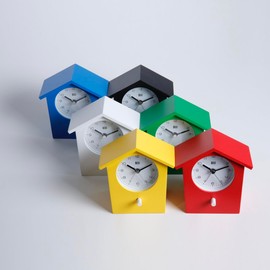 KOOKOO EarlyBird Red Alarm Clock with Bird Melody (Original Recording) or Triad Tone