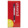Universal 15530 Economy Retractable Ballpoint Pen, Black Ink, Clear, 1mm,