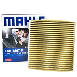 MAHLE LAK1867P Air Conditioner Filter, Antibacterial, Antiviral, Deodorizing, PM2.5 Removal, Anti-Allergen, Mold / Dust Mite Resistant, Natural Polyphenols, Coconut Shell Activated Charcoal