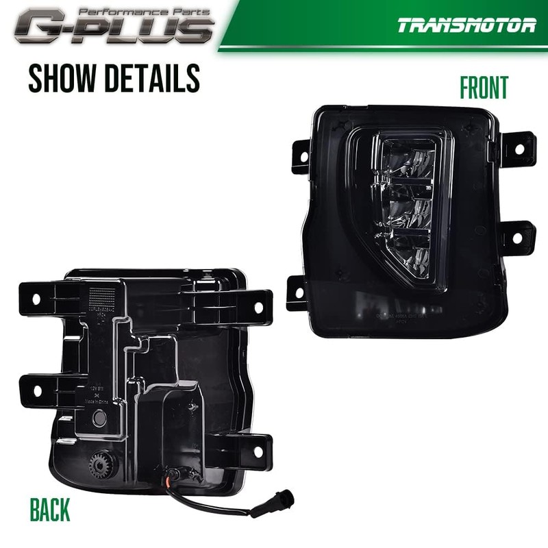 G-PLUS Smoky lens LED Fog Light Compatible With 2016-2018 Chevy