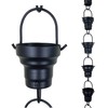 Rain Chains by JASINC 8.5 ft Layer Cups Black Powder