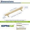 KOPPALIVE 2-Pack Solid Brass Kitchen Cabinet Pulls, Gold Modern T-Bar