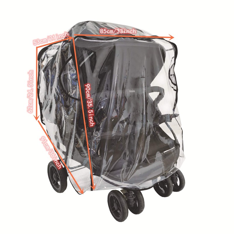 Universal Rain Cover for Double Pushchair / Protection Against Water