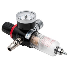 Riloer 1/4" Air Compressor Moisture Water Trap Filter Regulator Separator Mount Fitting