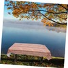 LABRIMP 4pcs Natural Wood Grain Tablecloth Dining Table Cover Vintage