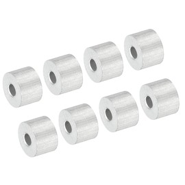 PATIKIL 50pcs 1.5mm Wire Rope Stop Sleeves Aluminum Crimp Loop Sleeves for Wire Rope and Cable Ferrule Silver
