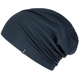 Enter the Complex® Unisex Lightweight Jersey Beanie Hat, Slouch Beanie Made of Cotton, Elastic - charcoal, size: s-m