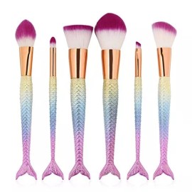 Kylie Cosmetics 6 Piezas Sirena Cepillo Del Maquillaje Del Kit Del Cepillo L
