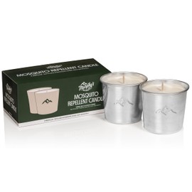 Murphy's Naturals Mosquito Repellent Candle Refills | DEET FREE | Plant Based Essential Oils | Soywax, Beeswax Blend | Two 9oz Candles included